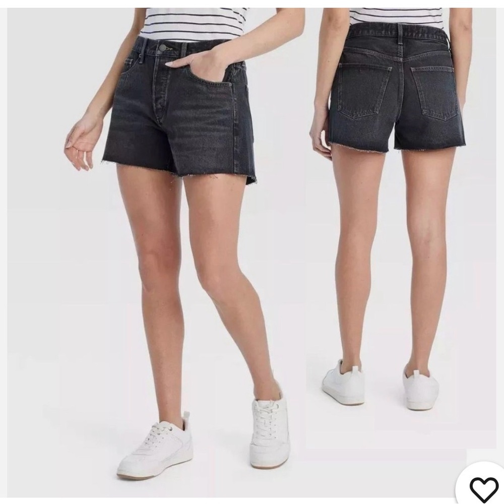 Universal Thread Black High-Rise Denim Cutoff Shorts